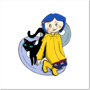 Coraline and Cat Posters and Art